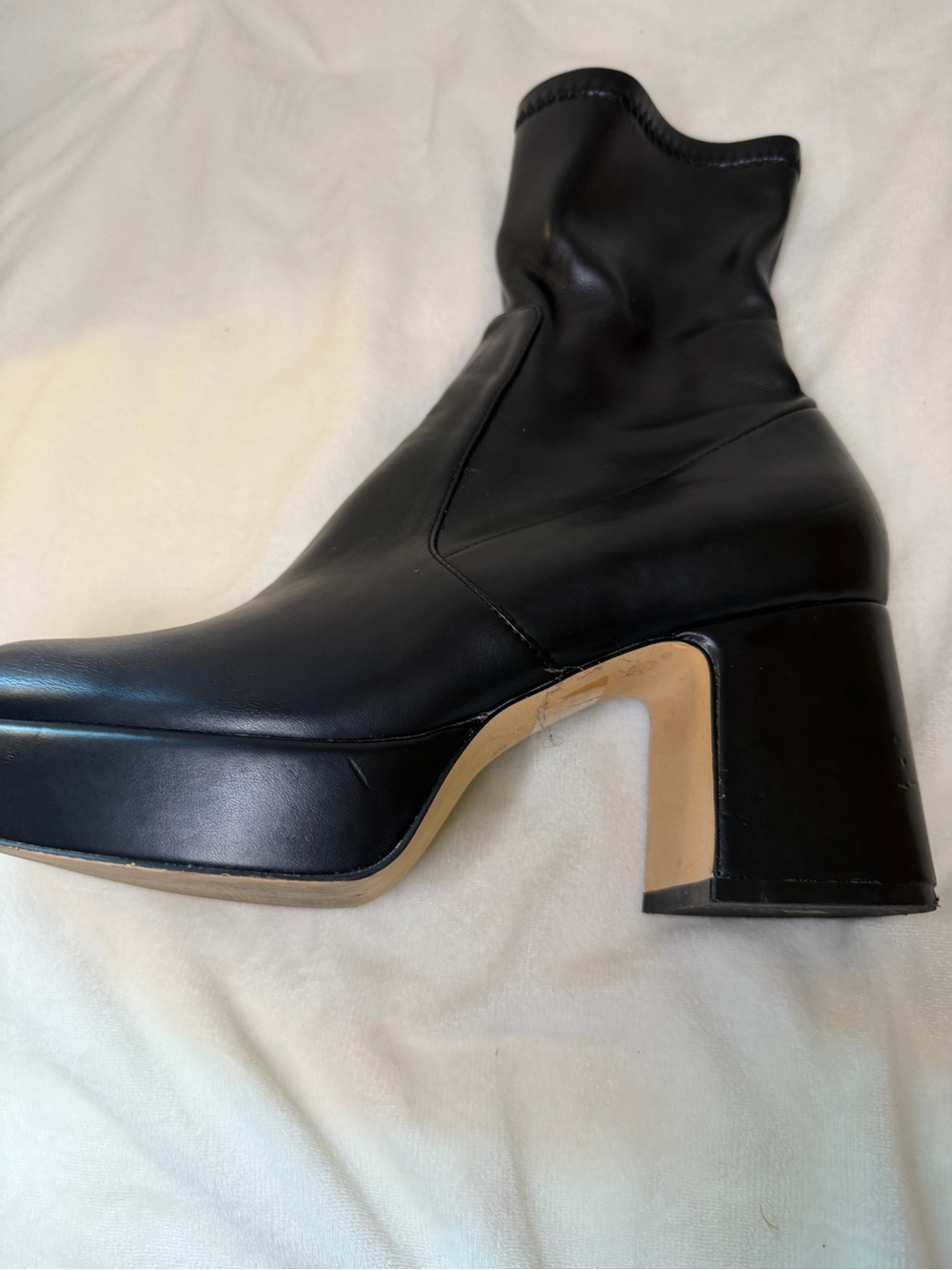 Silent D Otto Boots for Anthropologie Black Platform Block Heel Boot 8.5 / EU 39 - Picture 7 of 12